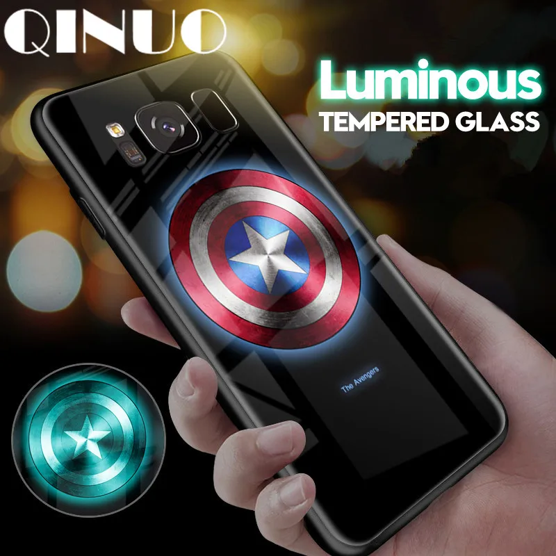 QINUO Marvel Avengers Case For Samsung Galaxy S10 S10E S9 S8 Plus Note 8 9 Captain iron Man Luminous Cover For Samsung S9 S8Plus
QINUO Marvel Avengers Case For Samsung Galaxy S10 S10E S9 S8 Plus Note 8 9 Captain iron Man Luminous Cover For Samsung S9 S8Plus
