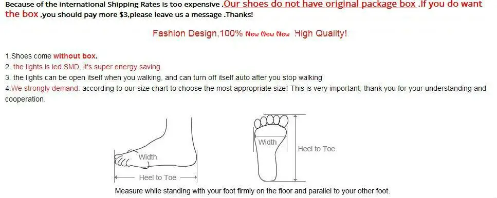 Kids Slipper Size Chart