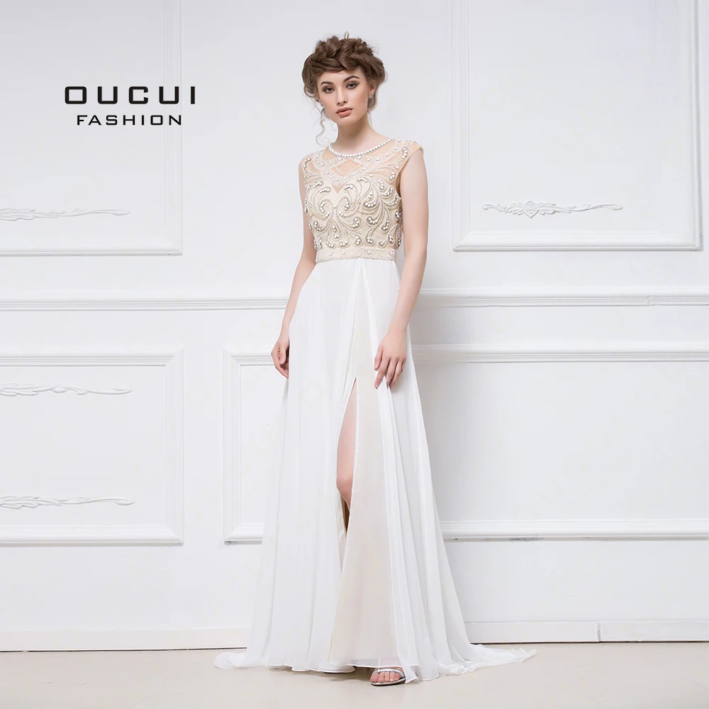 Real Photo Formal Gown Hollow Beading Handwork Chiffon Open back High Split Dress Sexy Prom Long Evening Dresses OL102934
Real Photo Formal Gown Hollow Beading Handwork Chiffon Open back High Split Dress Sexy Prom Long Evening Dresses OL102934