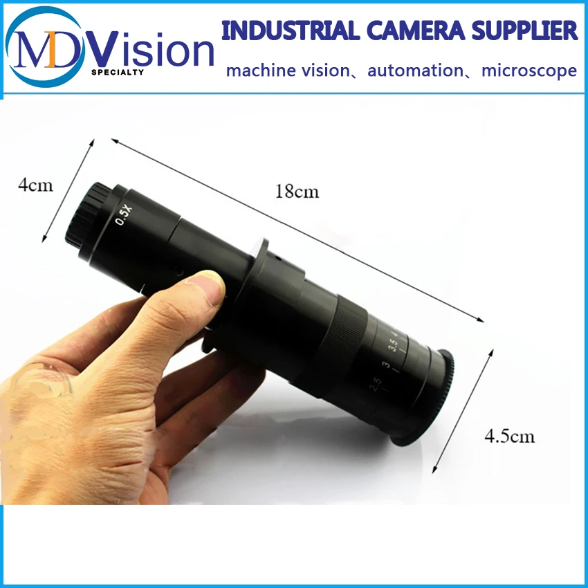 180X Monocular Optical Zoom C-Mount Lens Eyepiece 0.7X-4.5X Adjustable 25 mm CCD C Mount Industrial Microscope Digital Camera
180X Monocular Optical Zoom C-Mount Lens Eyepiece 0.7X-4.5X Adjustable 25 mm CCD C Mount Industrial Microscope Digital Camera