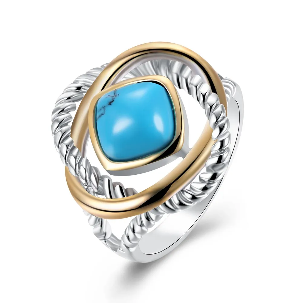 INALIS Brand Jewelry Women Turquoises Ring Square Shape Blue Natural Stone Metal Charm Anniversary Ring for Wife Gilrfriend Gift
INALIS Brand Jewelry Women Turquoises Ring Square Shape Blue Natural Stone Metal Charm Anniversary Ring for Wife Gilrfriend Gift