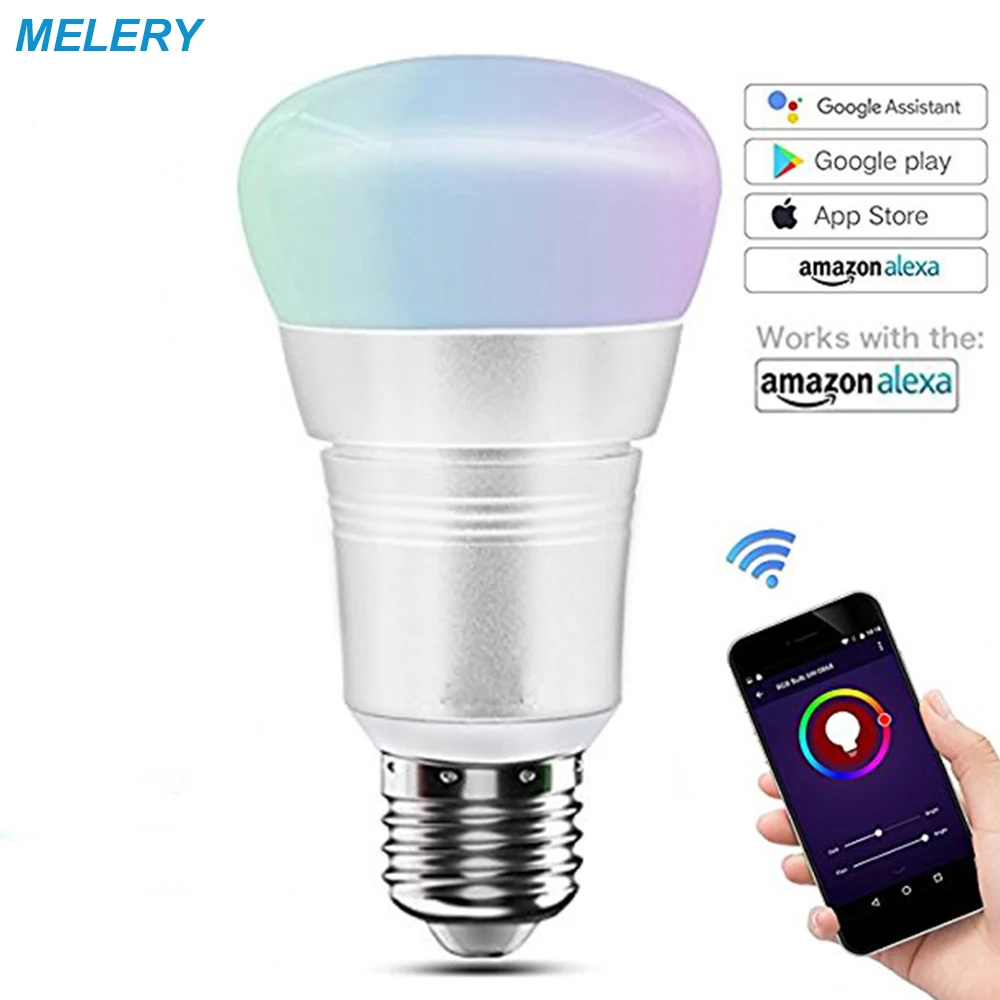 WiFi LED Light Bulb A19 7W E27 Smart Lamp Dimmable Ambience Voice APP Remote Control Homekit Work with Alexa Google Home
WiFi LED Light Bulb A19 7W E27 Smart Lamp Dimmable Ambience Voice APP Remote Control Homekit Work with Alexa Google Home