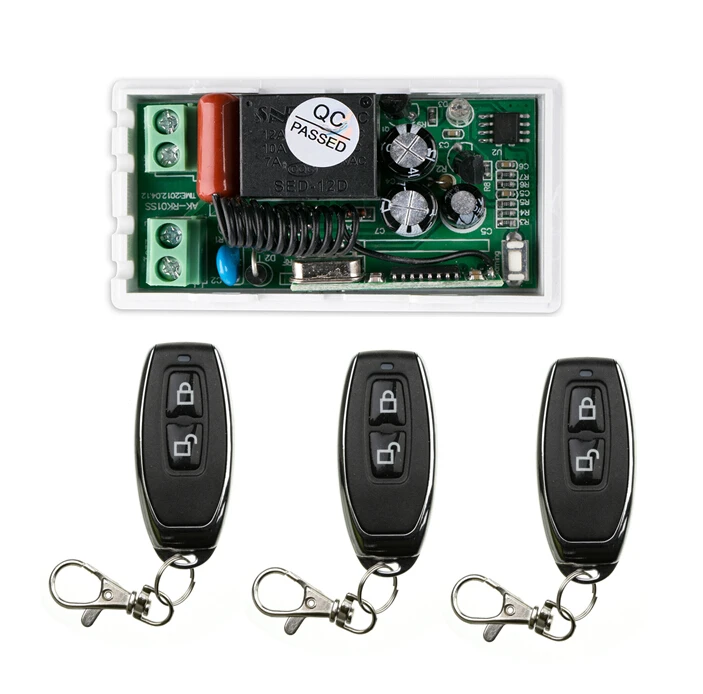 AC 220V 1 CH RF Wireless Remote Control Switch receiver+3 transmitter Simple connection high quality life | Обустройство дома