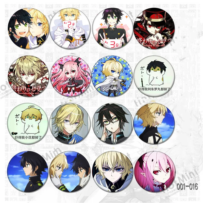 58MM Anime Seraph Of The End Owari No Anime Mitsuba Sangu Hiiragi Shinoa Yuichiro Hyakuya Shiho Kimizuki Badges Brooch Pins
58MM Anime Seraph Of The End Owari No Anime Mitsuba Sangu Hiiragi Shinoa Yuichiro Hyakuya Shiho Kimizuki Badges Brooch Pins