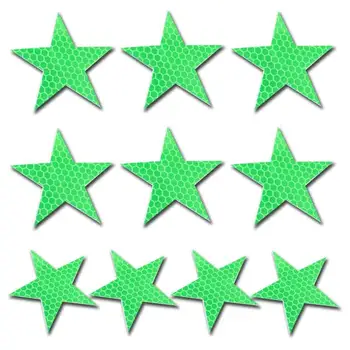 

10pcs 60mm Reflector Tape Green for Toyota High Intensity Security Marking Tape Five-pointed Star For Car Reflectors Rear