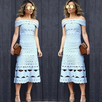 2020 New Sky Blue Jacquard Mermaid Dress Off The Shoulder Hollow Out Sexy Summer Vestidos Women платье Celebrity Festa Wholesale
2020 New Sky Blue Jacquard Mermaid Dress Off The Shoulder Hollow Out Sexy Summer Vestidos Women платье Celebrity Festa Wholesale