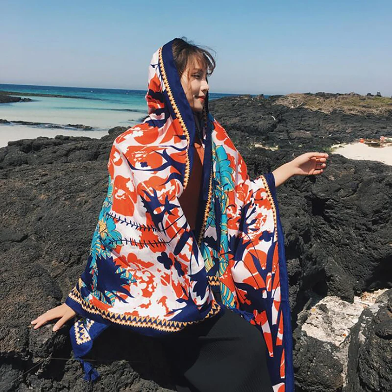 New Summer Print Oversize Beach towel Scarf Women Pareo Beach Cover Up Wrap Sarong Sunscreen Long Cape Female 180*90cm
New Summer Print Oversize Beach towel Scarf Women Pareo Beach Cover Up Wrap Sarong Sunscreen Long Cape Female 180*90cm