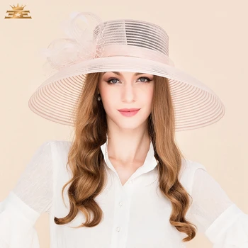 Women 100% Organza Hat Large Brim Bowknot Decoration Flowers Elegant Ladies Wedding Dress Derby Floppy Hats B-8236
Women 100% Organza Hat Large Brim Bowknot Decoration Flowers Elegant Ladies Wedding Dress Derby Floppy Hats B-8236