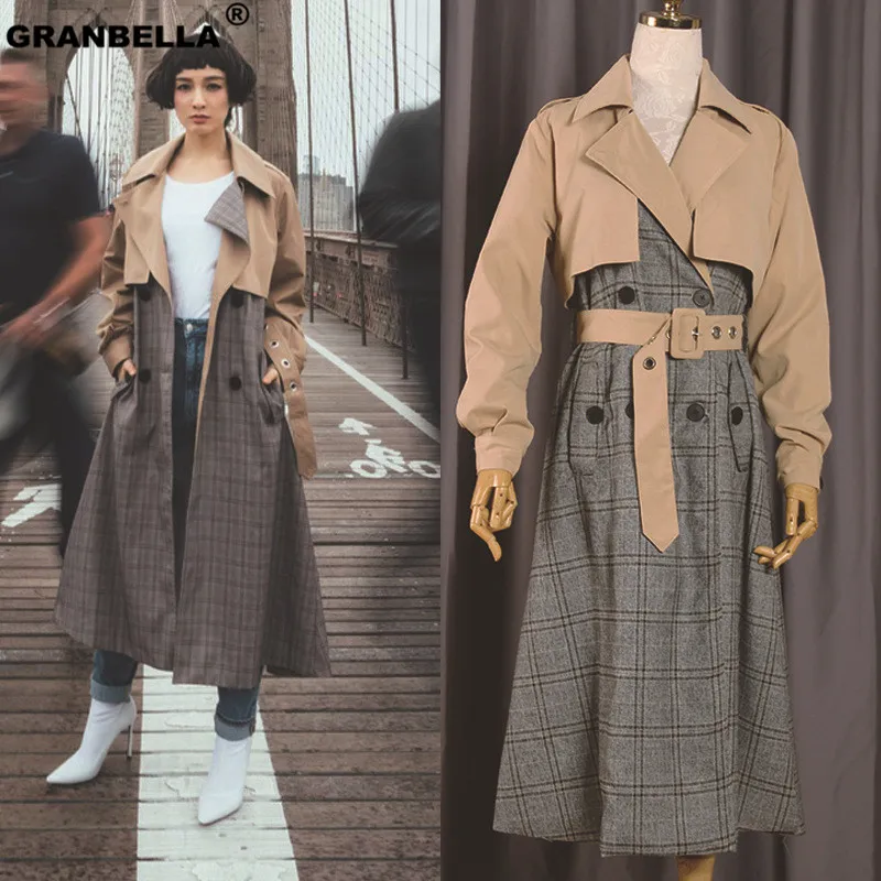 British Style Brand Fashion New Work Autumn/Spring Vintage Trench Coat For Women Feminine Plaid Female Coat X-Long Raincoat
British Style Brand Fashion New Work Autumn/Spring Vintage Trench Coat For Women Feminine Plaid Female Coat X-Long Raincoat