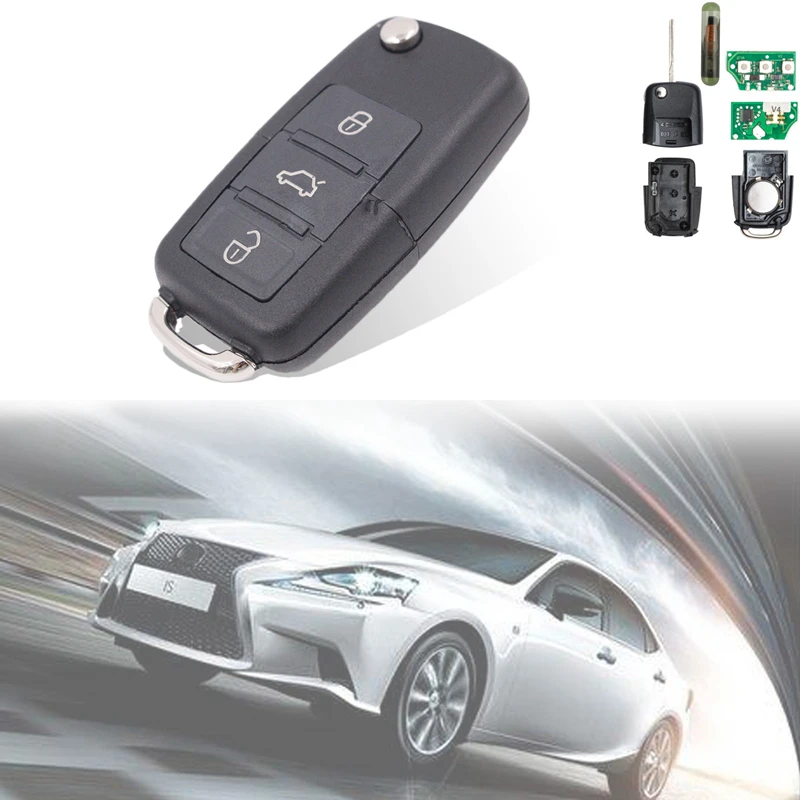 1K0 959 753 G 1K0959753G Folding Flip Key Keyless Entry Remote Transmitter For VW VOLKSWAGEN SEAT 3 Button 434MHZ with ID48 Chip
1K0 959 753 G 1K0959753G Folding Flip Key Keyless Entry Remote Transmitter For VW VOLKSWAGEN SEAT 3 Button 434MHZ with ID48 Chip