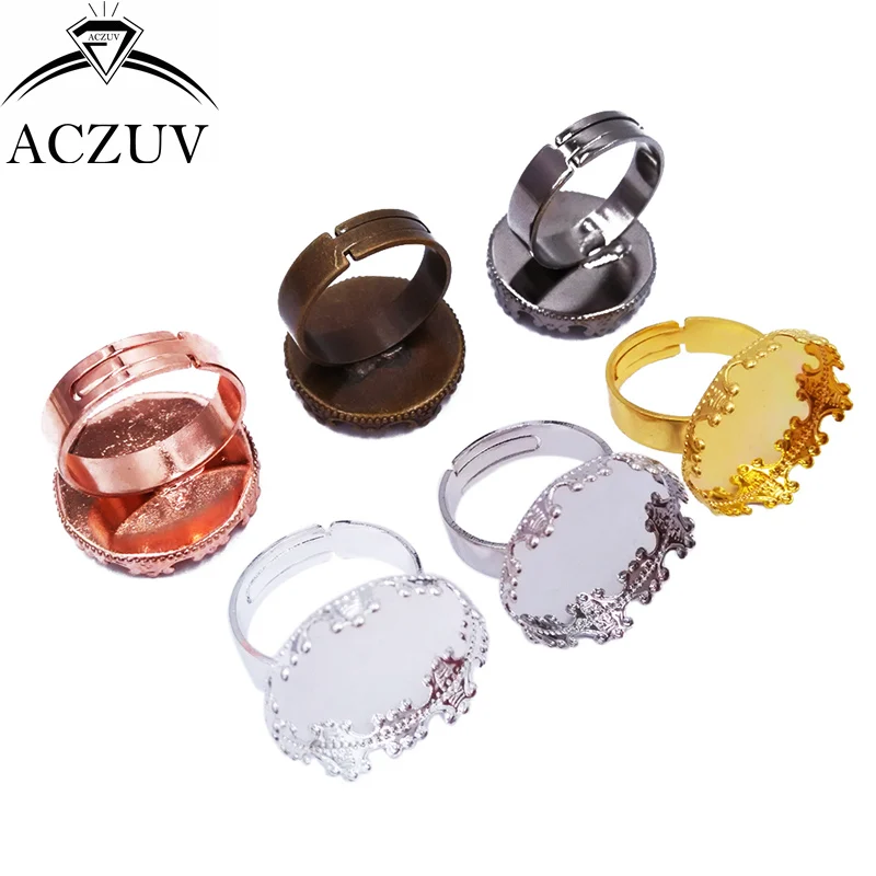 100Pcs 7 Colors 20mm Cabochon Setting Copper Metal Crown Edge Bezel Ring Base Adjustable Ring Blanks Findings JZT006
100Pcs 7 Colors 20mm Cabochon Setting Copper Metal Crown Edge Bezel Ring Base Adjustable Ring Blanks Findings JZT006