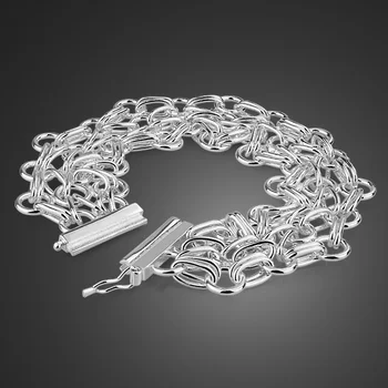 European hot selling sterling silver bracelet personality solid 925 silver braided mesh bracelet for women fashion jewelry
European hot selling sterling silver bracelet personality solid 925 silver braided mesh bracelet for women fashion jewelry