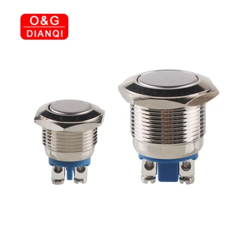 2pcs/lot 16mm19mm Momentary Metal Push Button Switch Screw Pins Switch Flat Head Waterproof Button Switch for Boat or Doorbell
2pcs/lot 16mm19mm Momentary Metal Push Button Switch Screw Pins Switch Flat Head Waterproof Button Switch for Boat or Doorbell