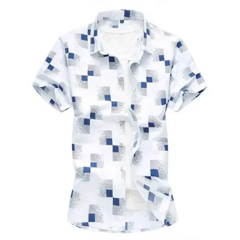 2019 Male Fashion summer high-grade Pure cotton Men's shirts printed Short sleeve shirts/men Fit lapel Large size shirts S-7XL
2019 Male Fashion summer high-grade Pure cotton Men's shirts printed Short sleeve shirts/men Fit lapel Large size shirts S-7XL