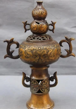 bi001859 15 Chinese Royal Copper Bronze Two Beast Dragon Play Bead censer Palace lantern
bi001859 15 Chinese Royal Copper Bronze Two Beast Dragon Play Bead censer Palace lantern
