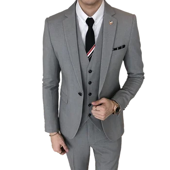 Slim Men Wedding Suits Three Pieces Best Man Prom Party Business Suits Custom Made Groomsmen Tuxedos (jacket+pant+vest)
Slim Men Wedding Suits Three Pieces Best Man Prom Party Business Suits Custom Made Groomsmen Tuxedos (jacket+pant+vest)