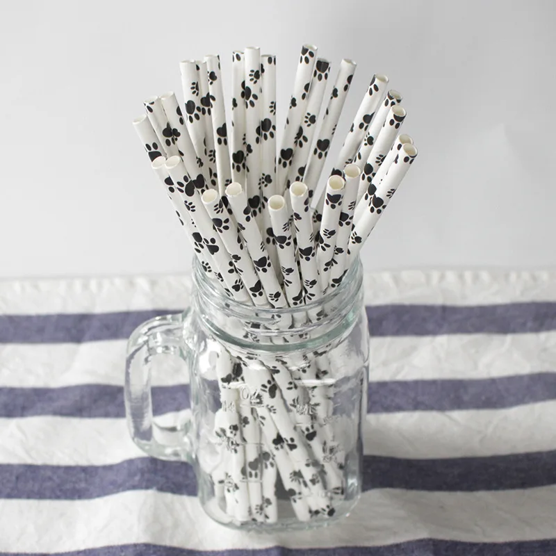 25pcs Black Dog Paw paper drinking straw Black Theme Celebration Decor Party Straws Kids Craft Pet Dogs cool cow milk
25pcs Black Dog Paw paper drinking straw Black Theme Celebration Decor Party Straws Kids Craft Pet Dogs cool cow milk