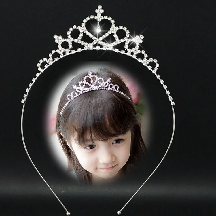 Новинка Очаровательная детская тиара с цветами и кристаллами для невесты короны