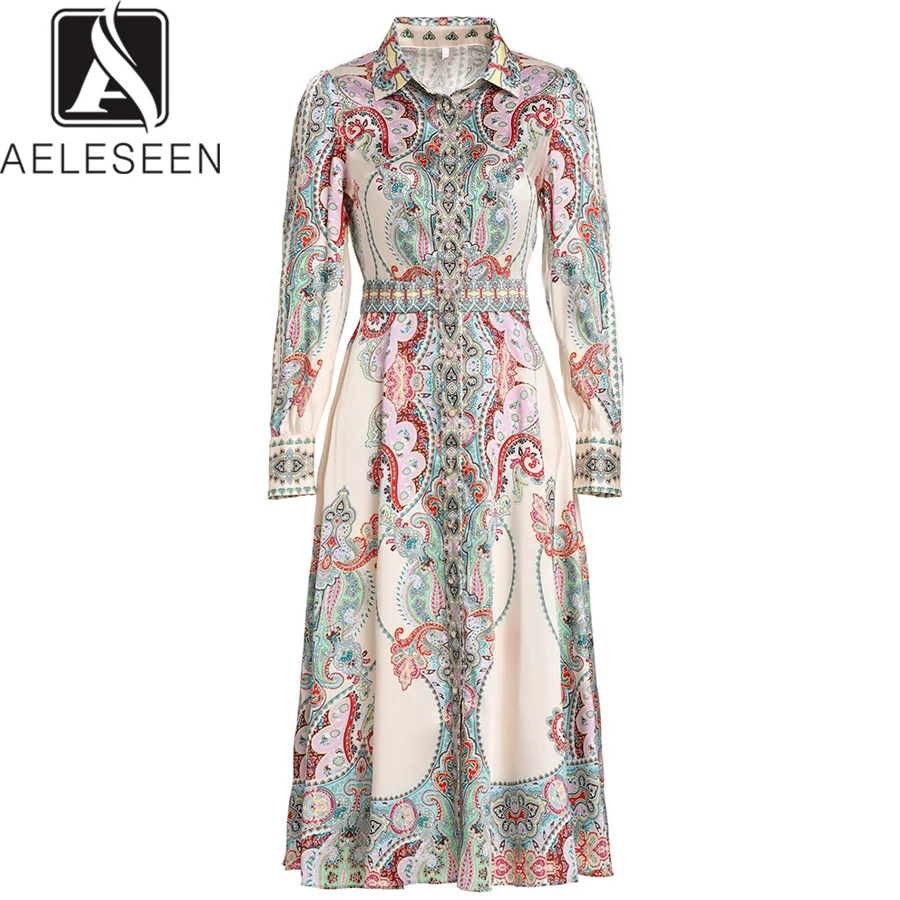 AELESEEN Runway Dress Elegant 2019 Spring Summer Women's Full Sleeve Floral Print Knee-Length Ethnic Vintage Dress 
AELESEEN Runway Dress Elegant 2019 Spring Summer Women's Full Sleeve Floral Print Knee-Length Ethnic Vintage Dress