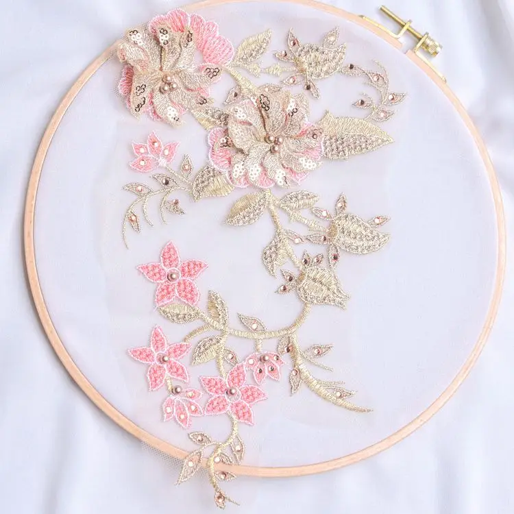 Blue Purple Gold Beaded Embroidery Lace Flower Applique Evening Dress Accessories Children's Skirt Decoration RS1407
Blue Purple Gold Beaded Embroidery Lace Flower Applique Evening Dress Accessories Children's Skirt Decoration RS1407