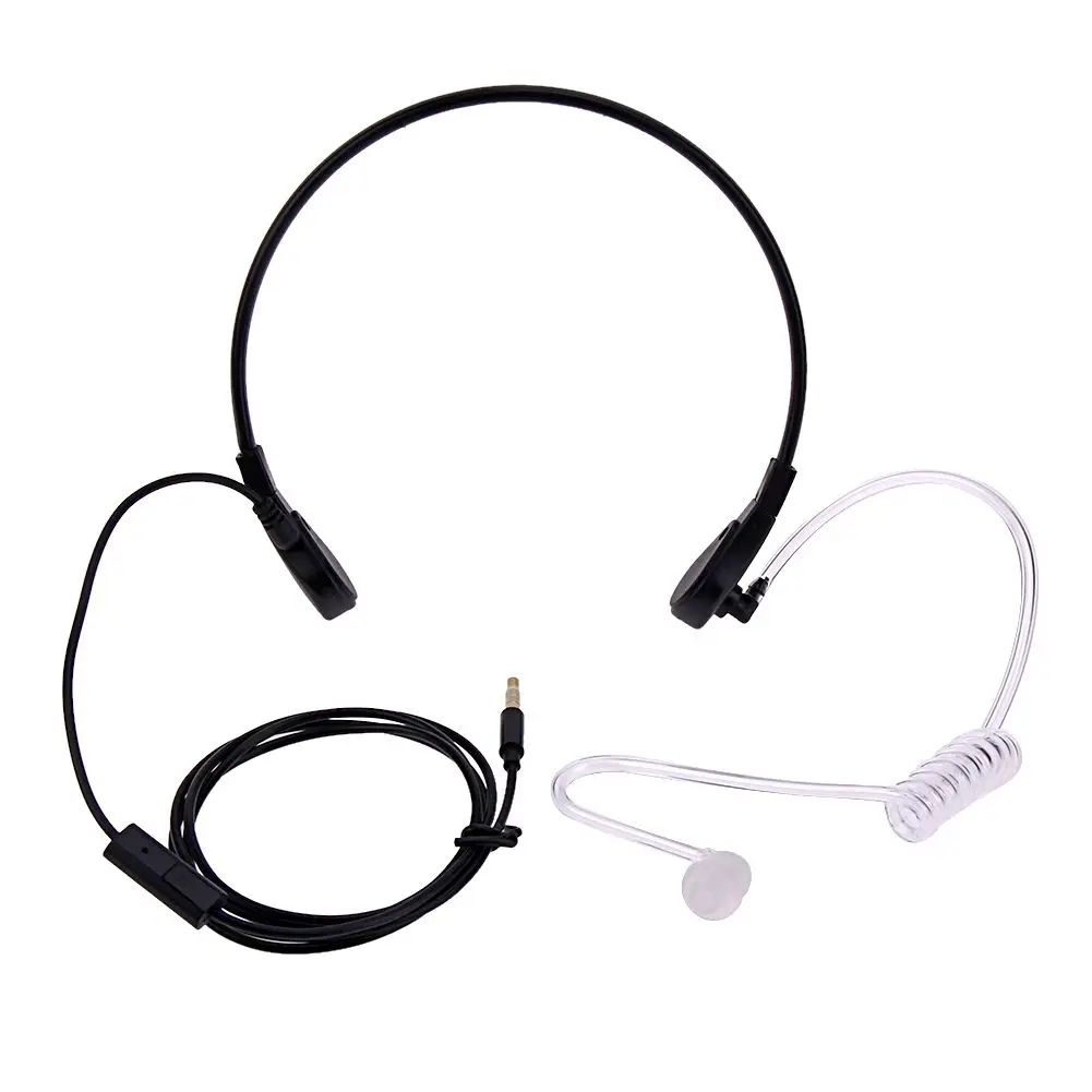 

1pin 3.5mm Throat Mic Microphone Covert Acoustic Tube Earpiece Headset For Samsung/HTC/LG/Blackberry/MOTORO Smart Phone Earpho