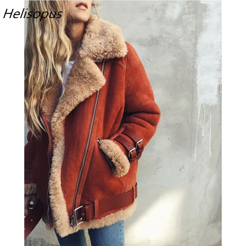 Helisopus Thin Faux Lambs Wool Suede Leather Jacket Fur Jacket Women Spring Warm Belt Jacket Casual Zipper Motor Coat Plus Size
Helisopus Thin Faux Lambs Wool Suede Leather Jacket Fur Jacket Women Spring Warm Belt Jacket Casual Zipper Motor Coat Plus Size