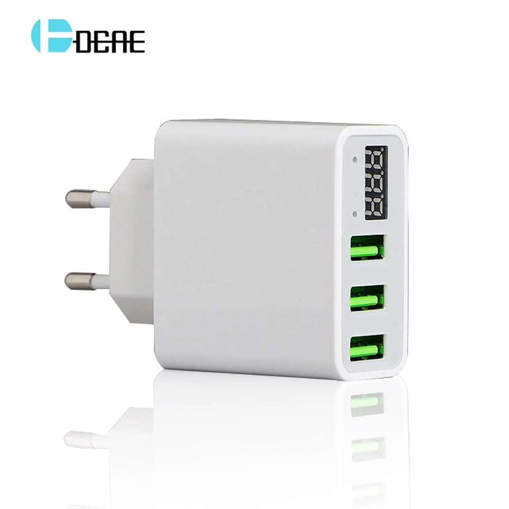 USB Charger LED Universal For 3 Port Quick 5V 3A EU US Plug Charge Travel Phone Adapter for iPhone 8 X Samsung Galaxy S8 Xiaomi
USB Charger LED Universal For 3 Port Quick 5V 3A EU US Plug Charge Travel Phone Adapter for iPhone 8 X Samsung Galaxy S8 Xiaomi