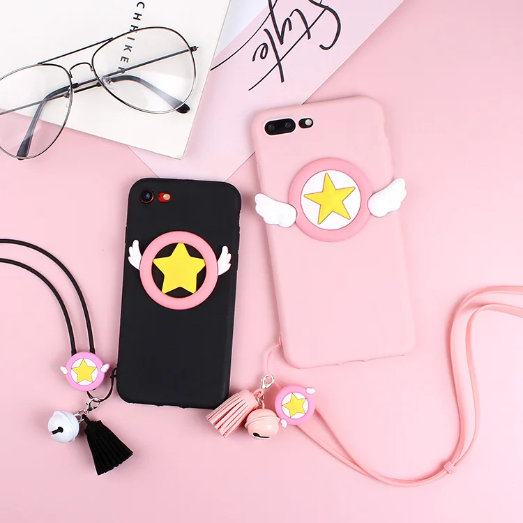 Oneplus 6T Sailor Moon case Cardcaptor Sakura phone back Cover for One Plus 61+6T Angel wings case + strap + Small bell
Oneplus 6T Sailor Moon case Cardcaptor Sakura phone back Cover for One Plus 61+6T Angel wings case + strap + Small bell