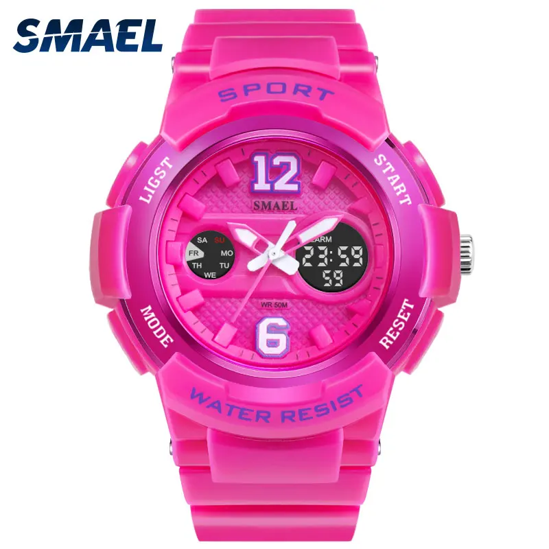 SMAEL Brand Fashion Casual Swim Dress LED Dual Display Women Wristwatches Analog Quartz Chronograph Auto Date Female Clock 1632
SMAEL Brand Fashion Casual Swim Dress LED Dual Display Women Wristwatches Analog Quartz Chronograph Auto Date Female Clock 1632