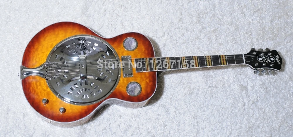 Vintage Sunburst Hofner Dobro Resonator Steel Guitar Chrome Hardware metal top Mini Humbucker Free shipping resonator guitar
Vintage Sunburst Hofner Dobro Resonator Steel Guitar Chrome Hardware metal top Mini Humbucker Free shipping resonator guitar
