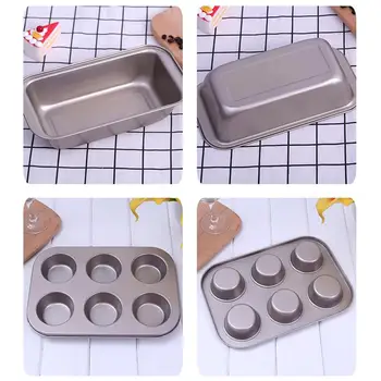 5-Pieces Nonstick Bakeware Set Durable Nonstick Carbon Steel Baking Sheet Pans Kit Black Gold Color For Cooking Cake Dessert
5-Pieces Nonstick Bakeware Set Durable Nonstick Carbon Steel Baking Sheet Pans Kit Black Gold Color For Cooking Cake Dessert