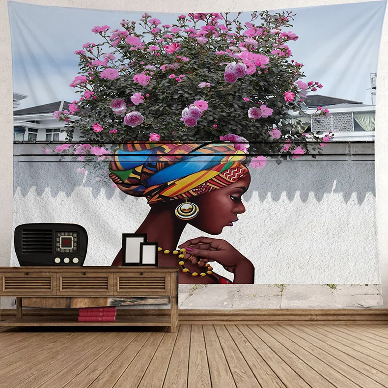 African Girl Digital Printing Tapestry Wall Blanket Beach Towel Throw Wall Blanket Psychedelic Decorative Tapestry 150*200cm
African Girl Digital Printing Tapestry Wall Blanket Beach Towel Throw Wall Blanket Psychedelic Decorative Tapestry 150*200cm