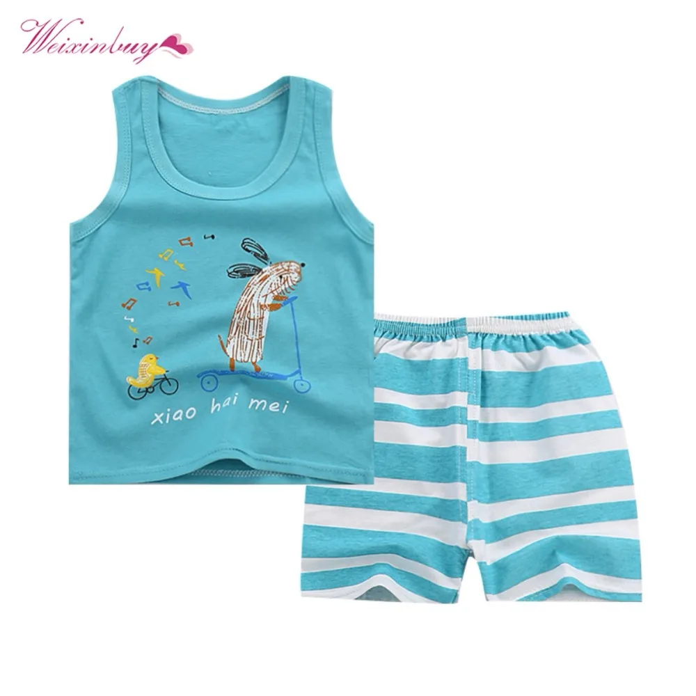 WEIXINBUY Children vest T-shirt shorts pant suit boys girls clothing suit soft cotton clothes newborn kids sets
WEIXINBUY Children vest T-shirt shorts pant suit boys girls clothing suit soft cotton clothes newborn kids sets