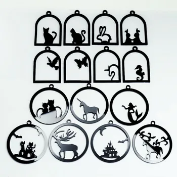 5pieces animals black color Acrylic frame hollow blank Pendants jewelry findings Handmade Craft Floating locket
5pieces animals black color Acrylic frame hollow blank Pendants jewelry findings Handmade Craft Floating locket