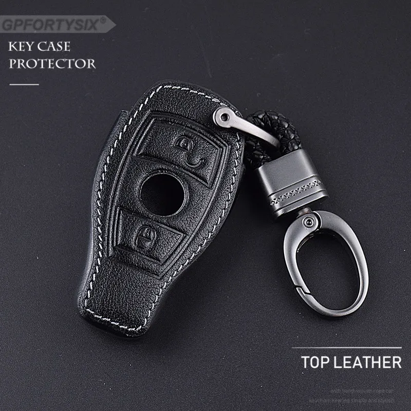 GPFORTYSIX Genuine Leather Car Key Case Cover For Mercedes Benz W203 W210 W211 W124 W202 W204 2/3 Button Smart Key Chain holder
GPFORTYSIX Genuine Leather Car Key Case Cover For Mercedes Benz W203 W210 W211 W124 W202 W204 2/3 Button Smart Key Chain holder