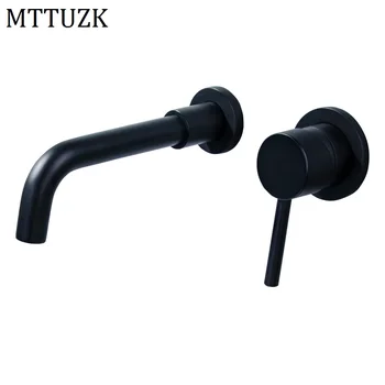 MTTUZK Quality Black Plated Brass Basin Faucet Single Handle Hot Cold Mixer In Wall Mounted Bathroom Faucet Siamese Water Tap
MTTUZK Quality Black Plated Brass Basin Faucet Single Handle Hot Cold Mixer In Wall Mounted Bathroom Faucet Siamese Water Tap