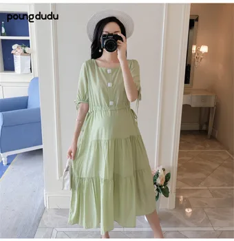 Poungdudu maternity pregnant women dress loose pregnant women dress tide mother maternity dress summer skirt Real shot
Poungdudu maternity pregnant women dress loose pregnant women dress tide mother maternity dress summer skirt Real shot
