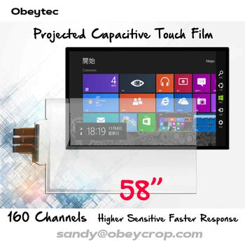 Obeytec 58" Transparent Interactive Touch Film, 10 touch points, Flexible Foil, SIS controller, Customize Size, Factory OEM
Obeytec 58" Transparent Interactive Touch Film, 10 touch points, Flexible Foil, SIS controller, Customize Size, Factory OEM