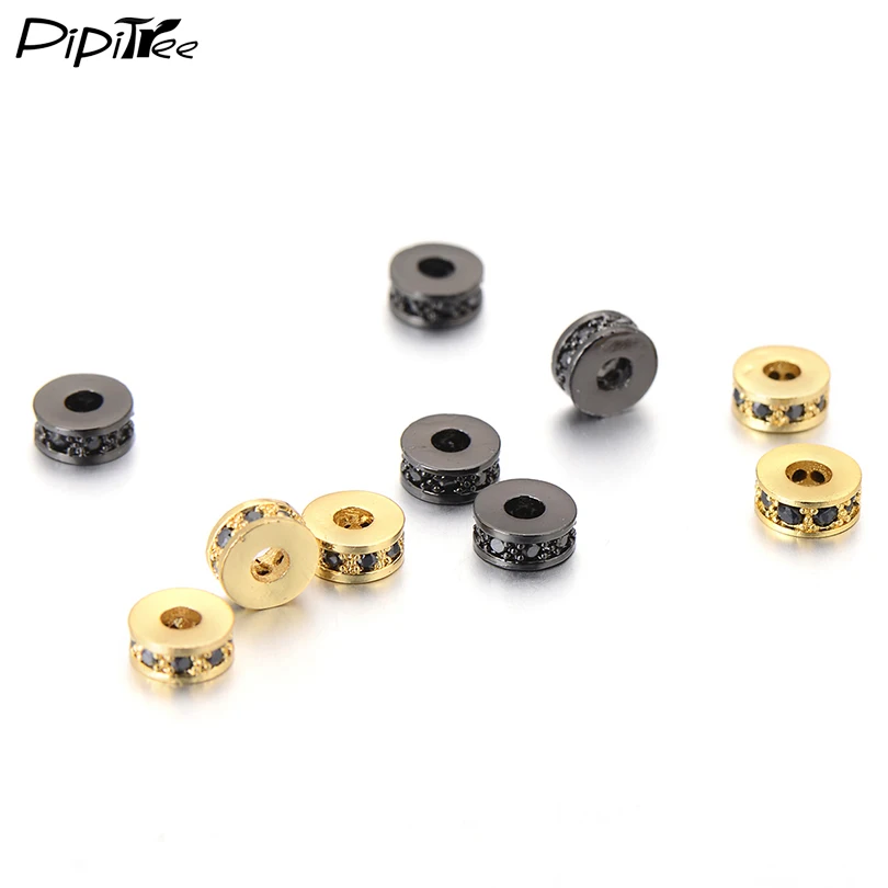 Pipitree 5pcs/lot CZ Black Zirconia Spacer Beads fit Bracelet Necklace DIY Charms Beads for Jewelry Making Accessories Wholesale
Pipitree 5pcs/lot CZ Black Zirconia Spacer Beads fit Bracelet Necklace DIY Charms Beads for Jewelry Making Accessories Wholesale