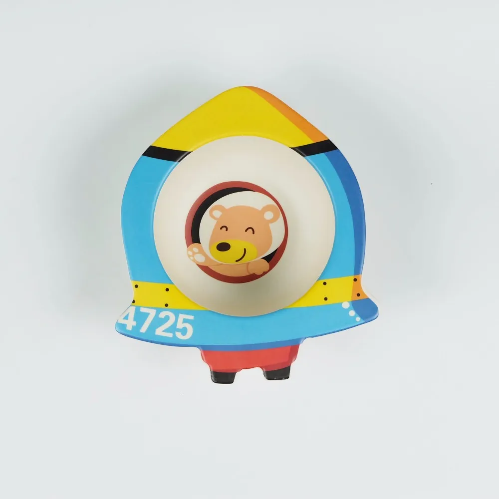 'My First Tableware' Pure Natural Bamboo Fiber Cartoon Tableware Rocket Bear Bowl for Baby
'My First Tableware' Pure Natural Bamboo Fiber Cartoon Tableware Rocket Bear Bowl for Baby