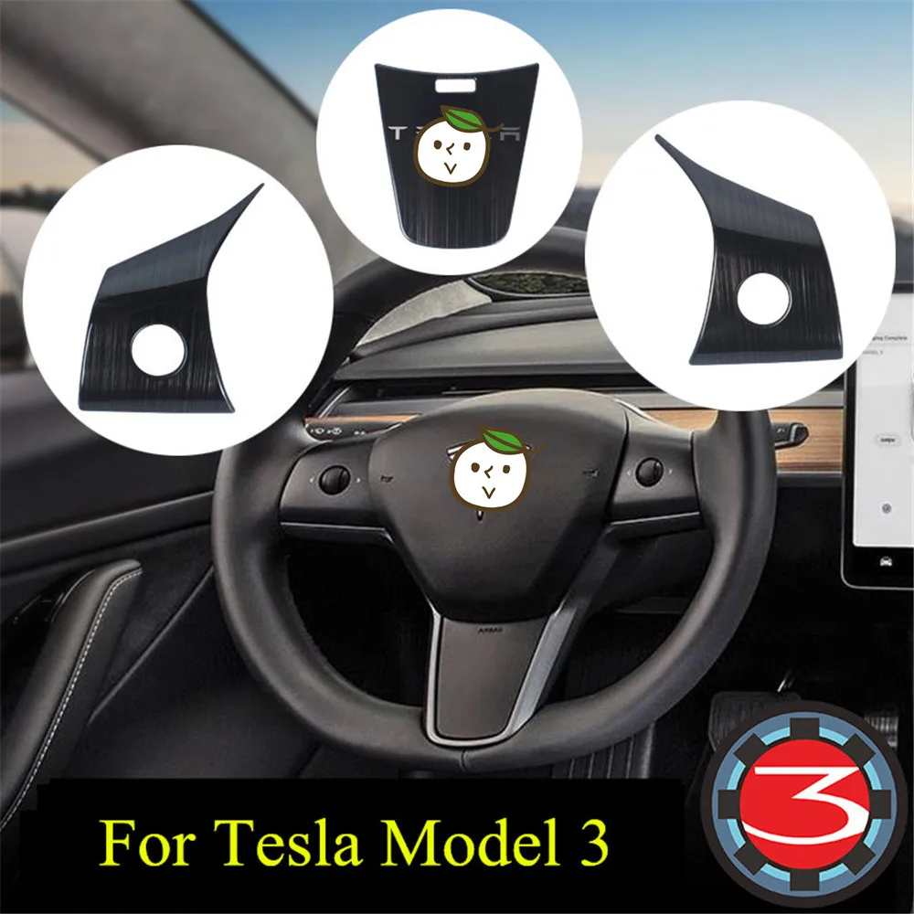 3Pcs Steering Wheel Control Botton Cover Stainless Steel Carbon Fiber Style Sticker For Tesla Model 3 2017 2018 2019
3Pcs Steering Wheel Control Botton Cover Stainless Steel Carbon Fiber Style Sticker For Tesla Model 3 2017 2018 2019