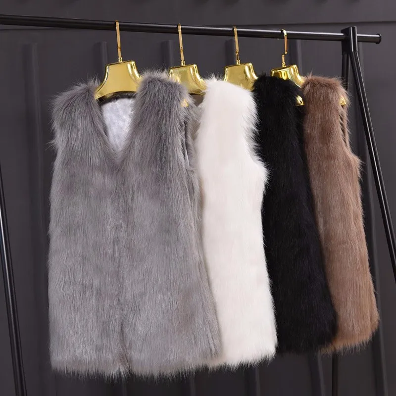 New Women Spring Fashion Faux Fur Sleeveless Slim Vest Jackets Coat Outerwear Waistcoat Plus Size XXXL Black Gray
New Women Spring Fashion Faux Fur Sleeveless Slim Vest Jackets Coat Outerwear Waistcoat Plus Size XXXL Black Gray