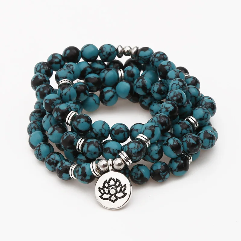 Xinjiang Natural Stone Strand Bracelet Buddhist 108 Mala Prayer Bracelet Necklace Lotus Pendant Chakra Yoga Bracelet Wholesale
Xinjiang Natural Stone Strand Bracelet Buddhist 108 Mala Prayer Bracelet Necklace Lotus Pendant Chakra Yoga Bracelet Wholesale