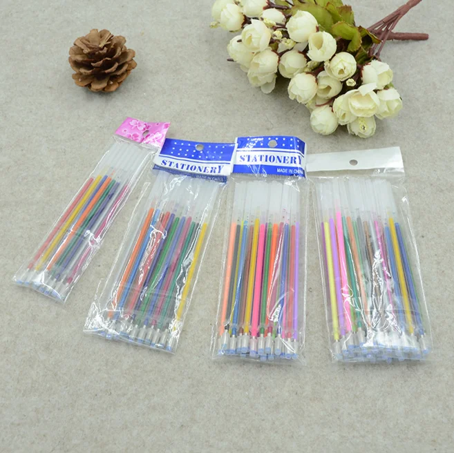 1Pack/set 12 24 36 48 Colors Flash Ballpoint Gel Pen Highlighters Refill Color Full Shinning Refills Painting BallPoint | Канцтовары для
