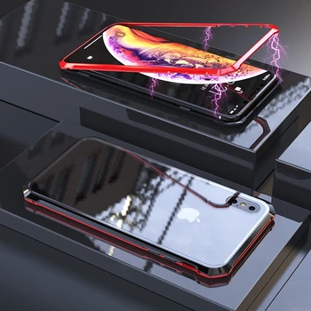 For iPhone X XR XS MAX & 8 & 7& 8 Plus &7 Plus Ultra Slim Magnetic Adsorption Angular Frame Tempered Glass Magnet Flip Case
For iPhone X XR XS MAX & 8 & 7& 8 Plus &7 Plus Ultra Slim Magnetic Adsorption Angular Frame Tempered Glass Magnet Flip Case