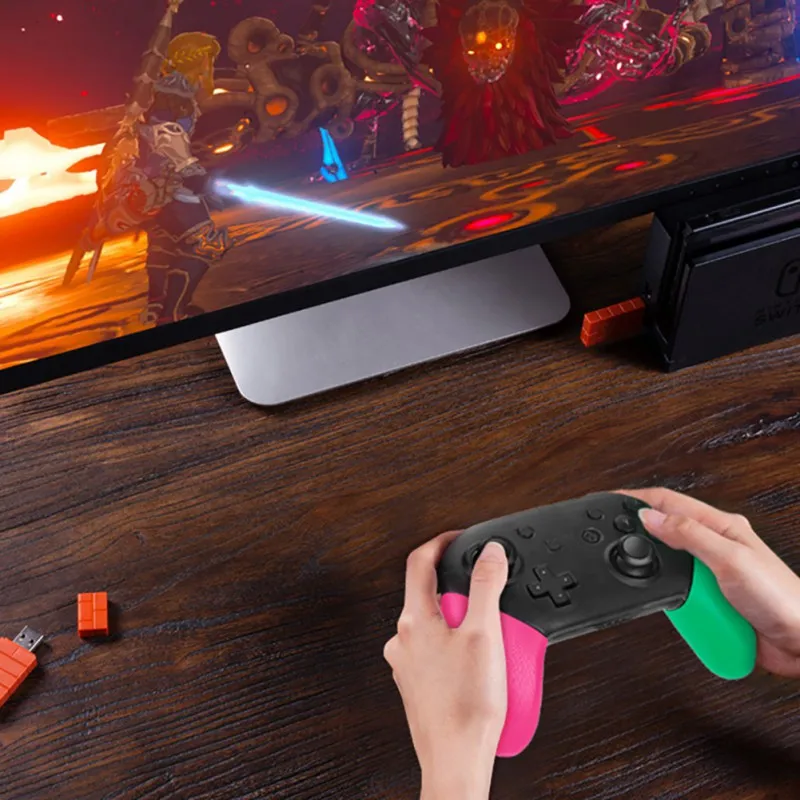2 pcs Non-slip Handle Holder Gamepad Grip Elite Handle Texture Design For Nintendo Switch Pro Controller
2 pcs Non-slip Handle Holder Gamepad Grip Elite Handle Texture Design For Nintendo Switch Pro Controller