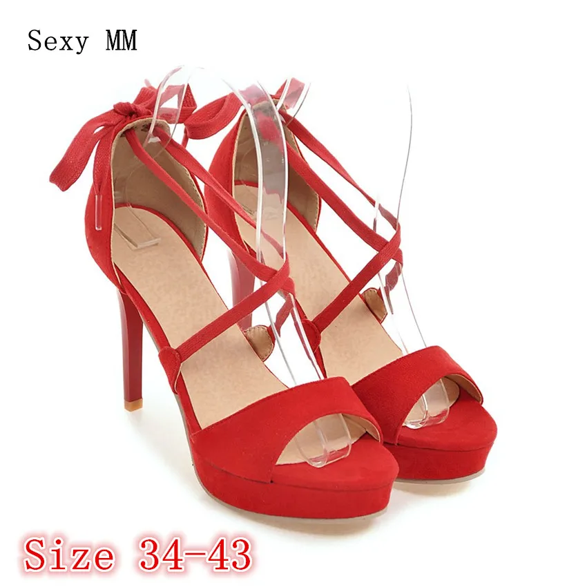 Summer Pumps Women Peep Toe High Heels Party Wedding Platform Gladiator Sandals Woman High Heel Shoes Plus Size 34 - 40 41 42 43
Summer Pumps Women Peep Toe High Heels Party Wedding Platform Gladiator Sandals Woman High Heel Shoes Plus Size 34 - 40 41 42 43