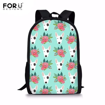 FORUDESIGNS Cute Animal Puppy Bull Terrier Floral Print Girls School Bags Children Lap Top Backpacks Students Rucksack Bookbags
FORUDESIGNS Cute Animal Puppy Bull Terrier Floral Print Girls School Bags Children Lap Top Backpacks Students Rucksack Bookbags