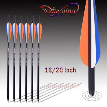 12PCS 16/20Inch Target Hunting Arrow Carbon Arrow with Replaceable Arrow Spine400 for Recurve Bow/Coumpond Bow and Arrow Archery
12PCS 16/20Inch Target Hunting Arrow Carbon Arrow with Replaceable Arrow Spine400 for Recurve Bow/Coumpond Bow and Arrow Archery