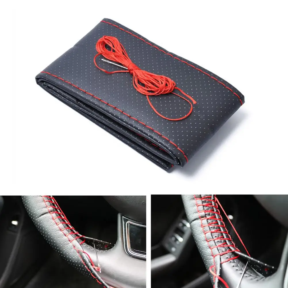 Adeeing 38cm Diameter Handmade Microfiber Leather Steering Wheel Cover Red + Black Cover High quality Steering wheel cover r30
Adeeing 38cm Diameter Handmade Microfiber Leather Steering Wheel Cover Red + Black Cover High quality Steering wheel cover r30